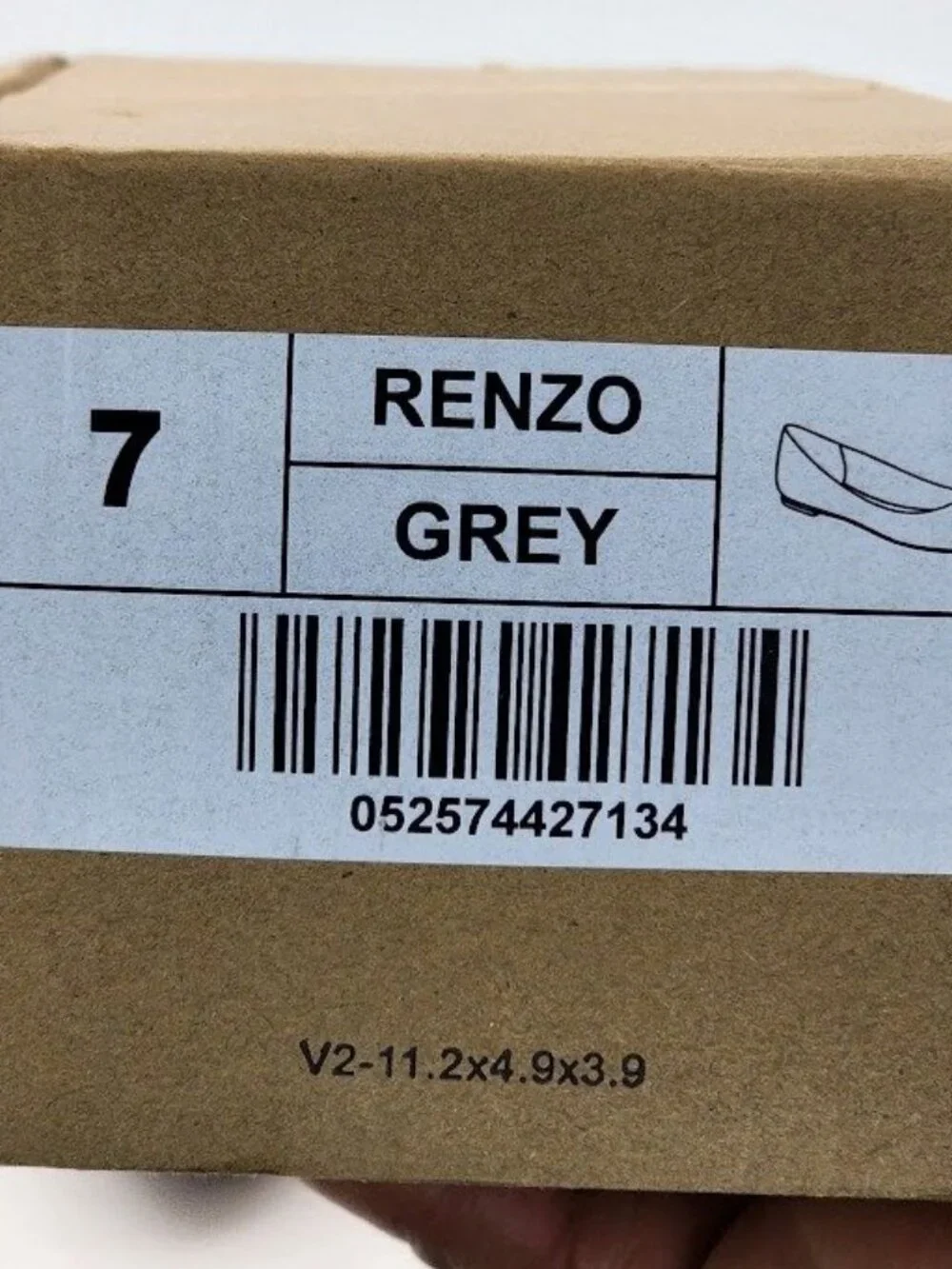Journee Collection Renzo Gray Rhinestone Pointed Toe Flats Women's Size 7